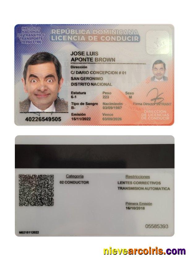 Dominican Republic driving license